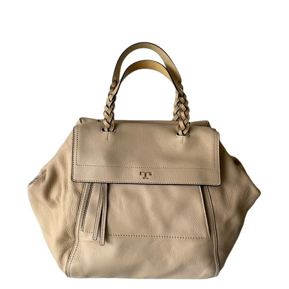 Tory Burch Halfmoon Satchel Gray Bag